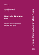 Gloria in D major SSA Instrumental Parts cover